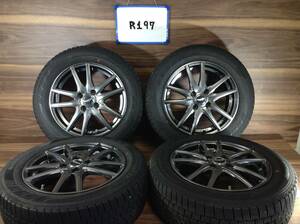 R197　タイヤホイール4本　MARVERICK　5.5J　+50　175/65R15　PCD100/4H　スタッドレスタイヤ　HANKOOK