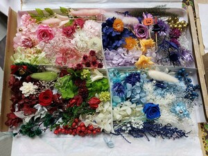 プリザーブドフラワー、 ハーバリウム花材詰め合わせセット① プリザーブドフラワー ドライフラワー ハーバリウム 花材