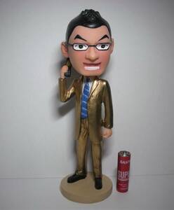 ゴールド 金ぴか 金色 スーツ姿 首振り人形 bobblehead ボブルヘッド人形 折りたたみケータイ