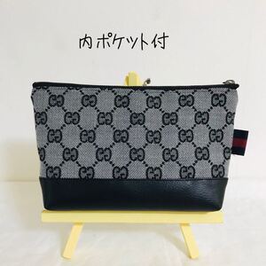 ポーチ コスメポーチ ハンドメイド サニタリーケース シガレットケース 小物入れ 通帳入れ 薬入れ グレー プレゼント