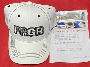 JLPGA 森田理香子 懸賞当選品 PRGR 直筆サイン＆一言入りキャップ