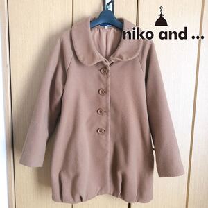 ニコアンド niko and… 丸襟 コート アウター キャメル 茶色 レディース ナチュラル ガーリー Mサイズ