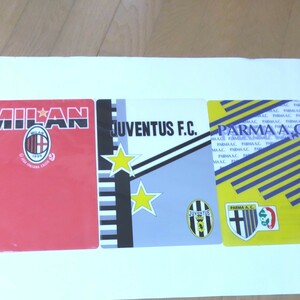 【再お値下げ】サッカー 下敷きMILAN, ＰＡＲＭＡA.C. JUVENTUS F.C. 3枚セット