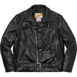Sサイズ Supreme Schott The Crow Perfecto Leather Jacket Black ショット ダブル ライダース　ジャケット 完売品