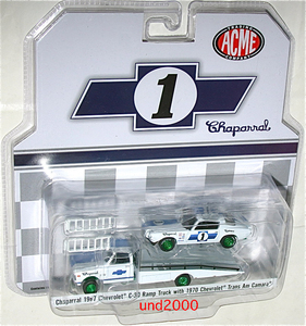 ACME/Greenlight Chaparral 1970 Chevrolet Trans Am Camaro 1967 C-30 Ramp Truck Chevrolet Camaro Trans Am car palaru green machine 