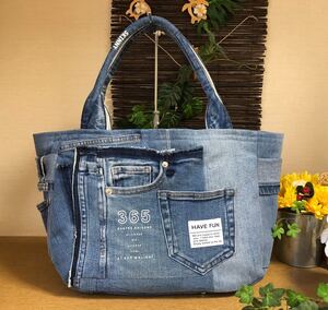 デニムリメイクバッグ ハンドメイド トートバッグ
