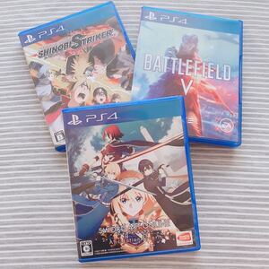 PS4ソフト まとめ売り バトルフィールド5 ソードアートオンライン シノビストライカー