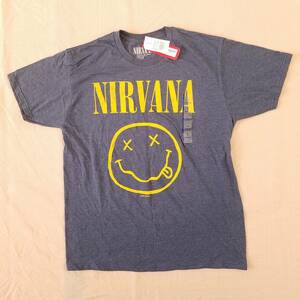 魅惑のバンドT特集! 新品『NIRVANA ニルヴァーナ』半袖Tシャツ 2019年コピーライト デニムヘザー サイズL／カートコバーン ロックT