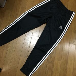 adidas ジャージパンツ スナップボタン ブラック Lサイズ