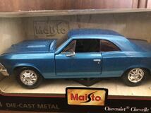 マイスト maisto 1:24 die-cast metal chevrolet chevelle ss396 1966 シェベル ミニカー 1/24_画像6