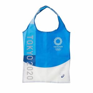 ★新品・未開封品★ 東京2020 パッカブルトートバッグ　オリンピック　公式エンブレム　エコバッグ　藍色　アシックス
