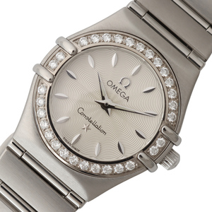 Omega OMEGA Constellation 1466.31 Diamond Bezel White Quartz Ladies Watch Used A line, Omega, Constellation