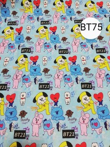 BTS BT21 TinyTAN タイニータン 生地 ハンドメイド ハギレ はぎれ 布
