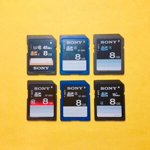 ★ 6枚セット ★ SONY ★ 8GB ★ デジカメSDカード ★ メモリーカード 8G