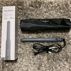 ヘアアイロン SALONIA 公式店購入 サロニア ストレートアイロン アイロン 15mm 限定色グレー