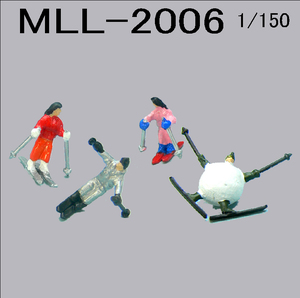 MLS2006スキー転んでます・1/150 Nゲージに最適！フィュギュアシリーズ