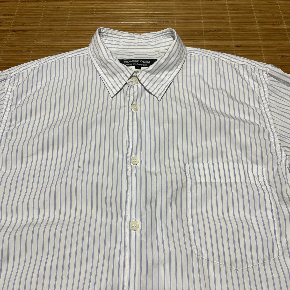 ヤフオク! -「comme des garcons homme deux xs」の落札相場・落札価格 通販・買取 美品 コムデギャルソンオムドゥ XS ストライプジャケット ポリ縮 17SS テーラードジャケット