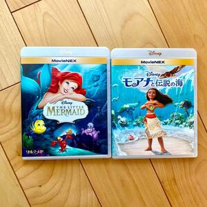 リトル・マーメイド & モアナと伝説の海 ブルーレイ+純正ケース セット 新品未再生 ディズニープリンセス MovieNEX