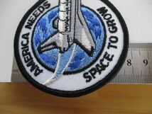【送料無料】80s AMERICA NEEDS SPACE TO GROW 『スペースシャトル』刺繍ワッペン/NASAパッチUSAアップリケ宇宙飛行士ロケット宇宙船 U3_画像9