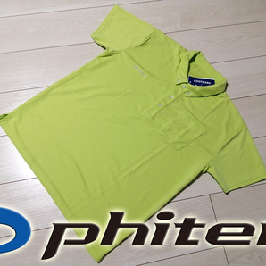 ◆新品 phiten FOOTMARK ファイテン 半袖 ポロシャツ メンズ LL XL グリーン 定価5,060円 男女兼用 アクアチタン 送料無料 介護ウェア