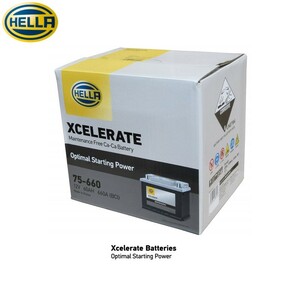 HELLA Hella battery 75-660 ( conform 75-550 75-6MF 75-7MF EX75 UPM-75 ) American car Battery