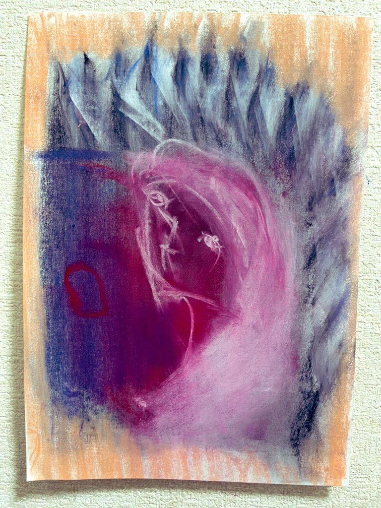 画家 Hiro C 爱情的预感, 艺术品, 绘画, 粉彩画, 蜡笔画