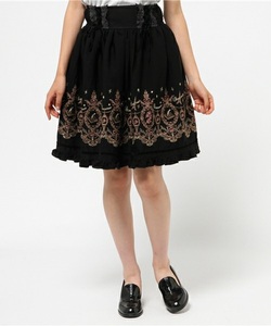 351* color embroidery race up skirt black black axes femme axes femme TS281X55