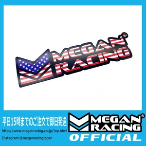 【公式】在庫あり/即納/正規品 メーガンレーシング USA US国旗 ステッカー LA ロサンゼルス USロゴ MEGAN RACING 