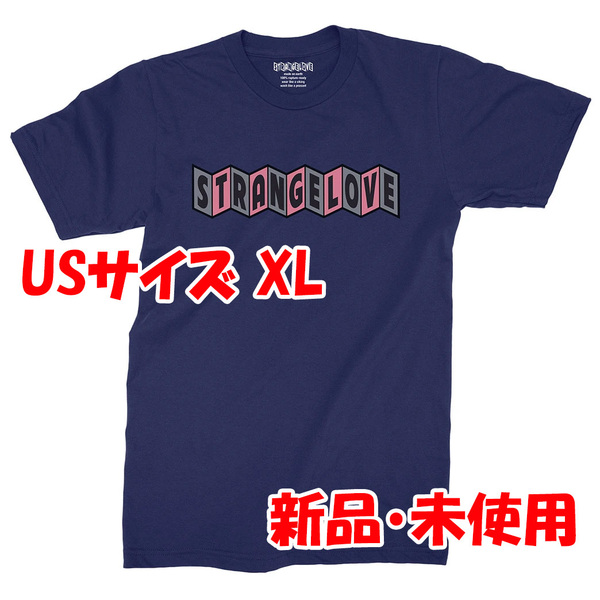 未使用新品 XL STRANGELOVE SKATEBOARDS CineLogo BDSM T-Shirt Navy Tシャツ 紺ストレンジラブスケートボード NIKE SB DUNKコラボブランド