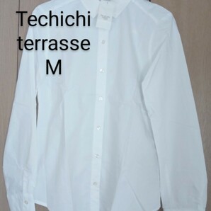 新品 M Techichi ブロードレギュラーシャツ オフホワイト テチチ ブラウス ドレスシャツ 長袖シャツ ホワイト