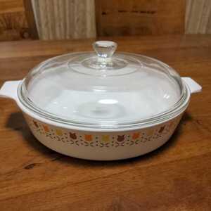 コーニング 両手鍋 耐熱ガラス 食器 USA製 CORNING WARE SKILLET コーニング社 耐熱ガラス ホーロー鍋