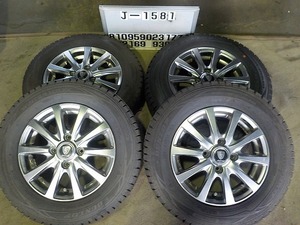 J-1581スタッドレス屋145/80R13アルミ付き４本（4J 100 4穴 +42)⑰　　本州送料込み