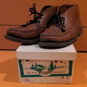 90s ラッセルモカシン 8E Russell moccasin USA製 箱付き チャッカブーツ