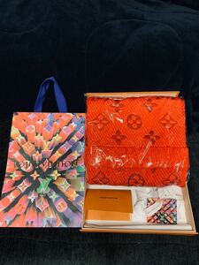 ★ルイヴィトン★LOUIS VUITTON★モノグラム★マフラー★美品★レッド★限定★クリスマス★プレゼント★