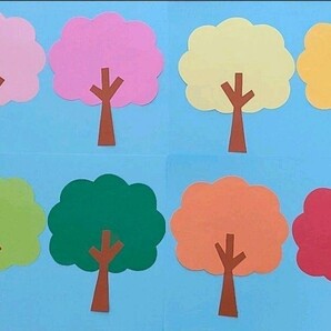 【おすすめ】木の製作キット8セット(葉っぱ部分の色は変更可能です)