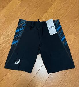 アシックス 陸上部スパッツ 青 XLサイズ 新品未使用です!