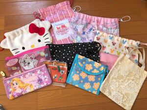 低学年 きんちゃん お弁当袋 ポーチ キティちゃん まとめて ディズニー 10個セット