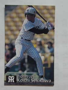  Calbee base Ball Card 1997 No.36. river . one Hanshin Tigers 