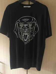 限定 国内正規 17SS GIVENCHY ジバンシー ジバンシィ ROTTWEILER ロットワイラー モノクロ ライン Tシャツ XL 17J 7173 651