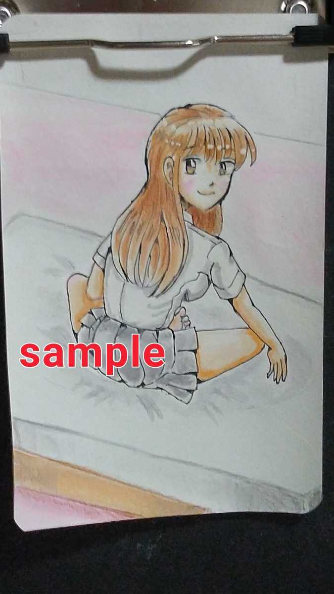 Hand-drawn illustration girl looking back, comics, anime goods, hand drawn illustration
