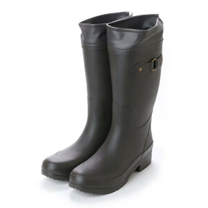 17032 outlet lady's rain boots S size 22.0cm 22.5cm Brown long boots Raver boots women's shoes ②