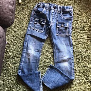 ミキハウス ダブルビー 120cm 男の子 長ズボン パンツデニム ジーンズ デニムパンツ