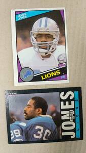 NFLカード JAMES JONES / TOPPS 84 RC 他3種　ライオンズ　RB