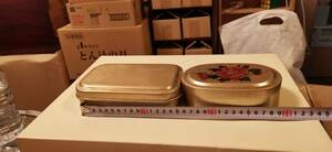 劉文京 T1015 アルミ 缶 弁当箱 2点セット ランチボックス 薔薇 昭和レトロ アンティーク コレクション 