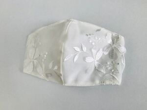 チュールレース立体インナーホワイトG ハンドメイド 高島ちぢみピケ