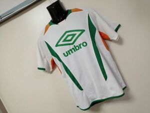 kkyj5165 ■ umbro ■ アンブロ Tシャツ カットソー トップス 半袖 ドライ 白 オレンジ 緑 グリーン スポーツ トレーニング M