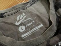 kkyj5167 ■ NIKE ■ ナイキ Tシャツ カットソー トップス 半袖 迷彩 カモフラージュ コットン グレー L_画像9