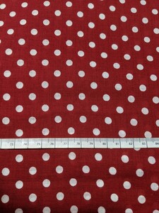 ハンドメイド 生地 布 はぎれ ハギレ ドット 水玉 赤