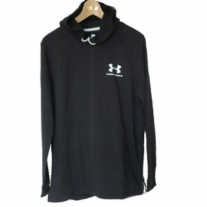 新品L★アンダーアーマー UNDERARMOUR 黒ルーズタイプパーカー/UA/ブラック