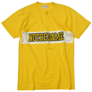 80s usa vintage NUTMEG MILLS NOTREDAME ノートルダム カレッジプリント 切替 Tシャツ アメリカ製 size.M